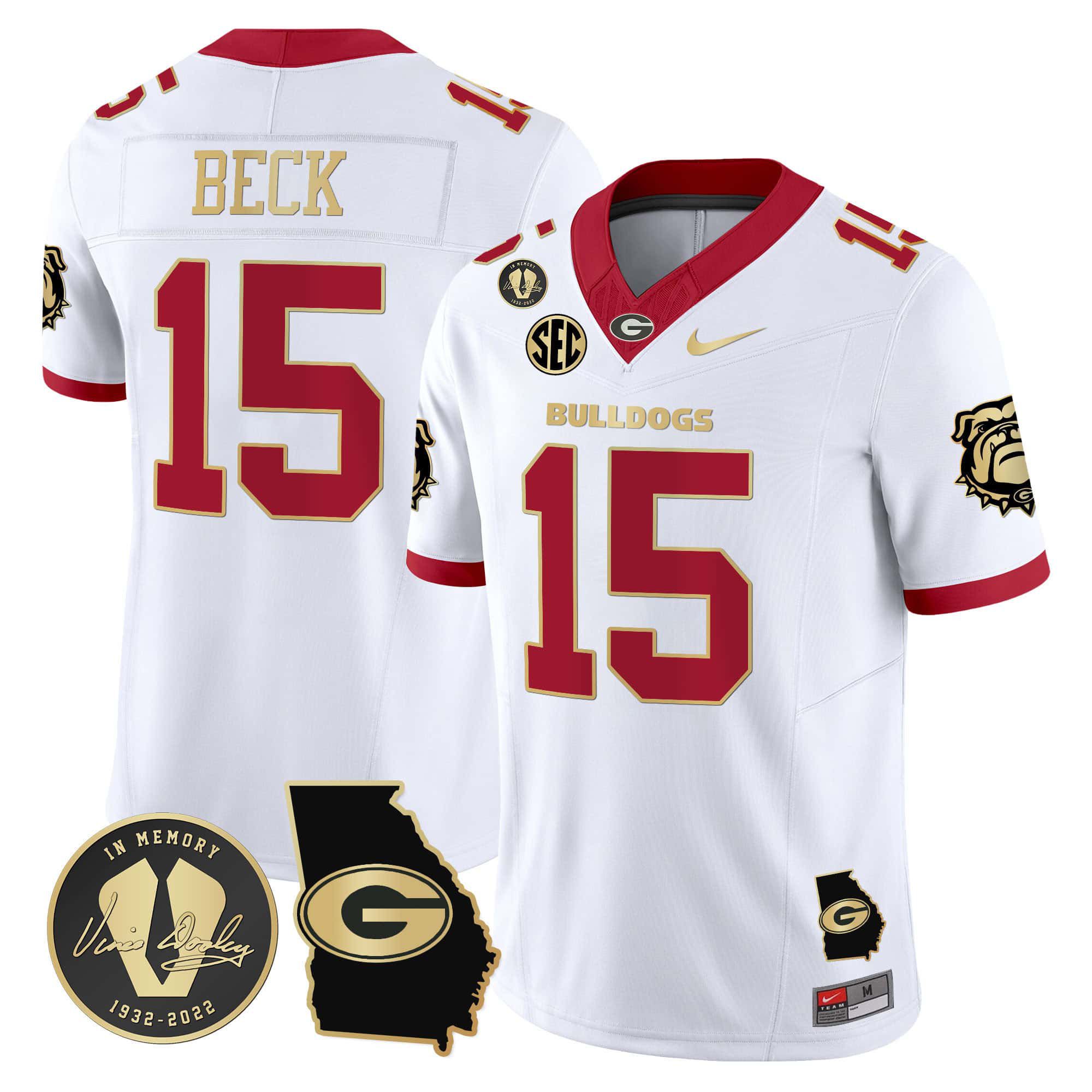 Men Georgia Bulldogs #15 Beck White 2024 Nike Vapor NCAA Jersey->indianapolis colts->NFL Jersey